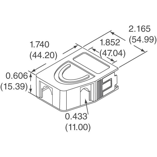 955-025-030R121 NorComp Inc.  Capots de connecteurs D-Sub en forme de D